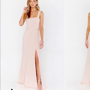 Show Me Your Mumu dress in light pink (with bow). Worn only once!